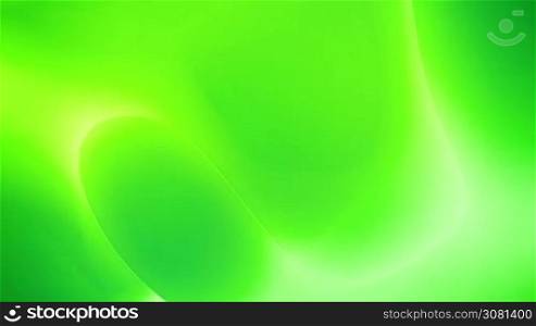 Vibrant green abstract background of moving curves