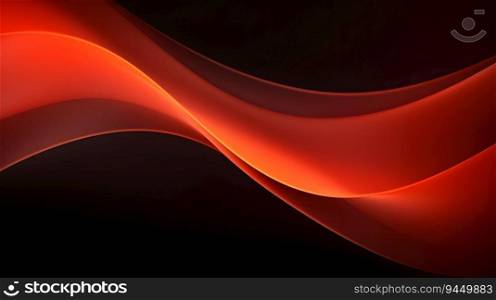 Vibrant red orange color gradient on black background, grainy gradient luminous color wave. AI Generated.. Vibrant red orange color gradient on black background, grainy gradient luminous color wave