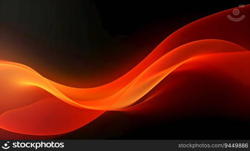 Vibrant red orange color gradient on black background, grainy gradient luminous color wave. AI Generated.. Vibrant red orange color gradient on black background, grainy gradient luminous color wave