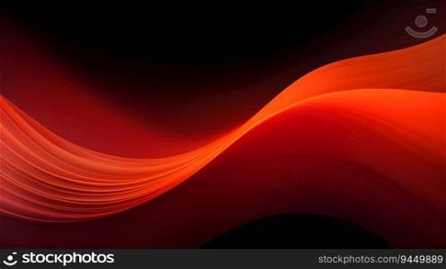 Vibrant red orange color gradient on black background, grainy gradient luminous color wave. AI Generated.. Vibrant red orange color gradient on black background, grainy gradient luminous color wave