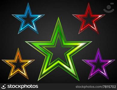 Vibrant stars for your design. Eps 10 vector