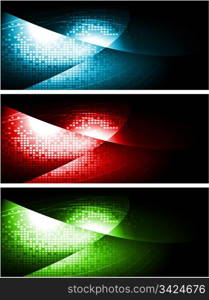 Vibrant technical backgrounds. Vector design.