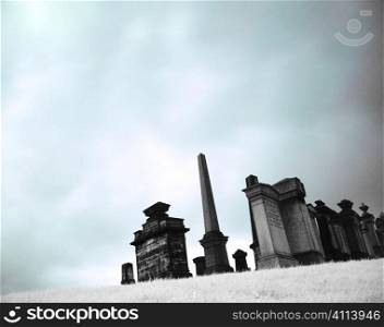 Victorian Necropolis in Glasgow infrared picture