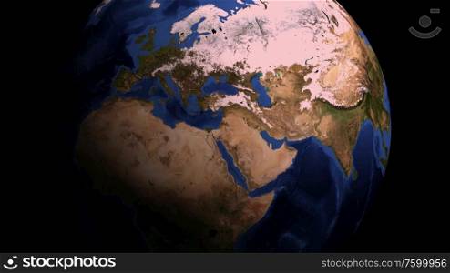 Video animation of a world map showing coronavirus infects the planet. coronavirus infects the planet