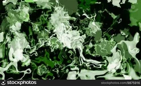 A computer-generated abstract background with fast-moving irregular cloud-like shapes