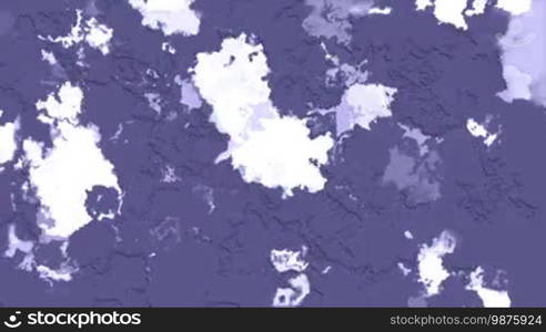 A computer generated abstract background with fast moving irregular cloud-like shapes