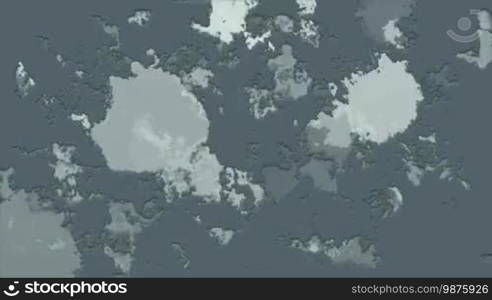 A computer-generated abstract background with fast-moving irregular cloud-like shapes