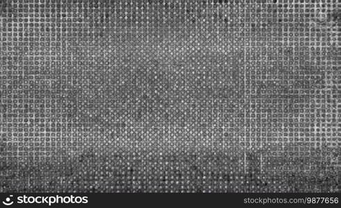 A computer-generated abstract background with stylized TV static and oscillating dots