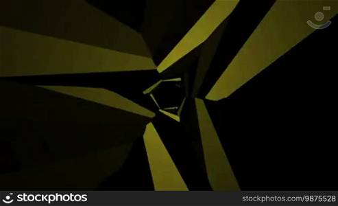 A computer-generated multicolored rotating background with irregular geometric shapes