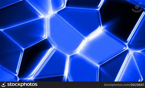 Abstract blue mosaic motion background (seamless loop)