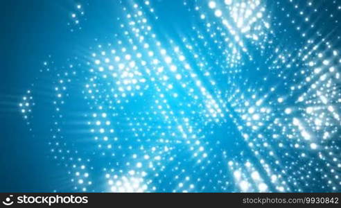 Abstract light dots cube motion background seamless loop