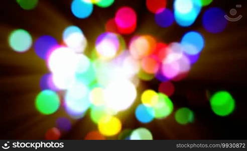 Abstract multicolored bokeh lights defocused motion background