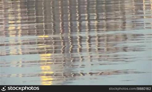 Abstraction in river reflection.