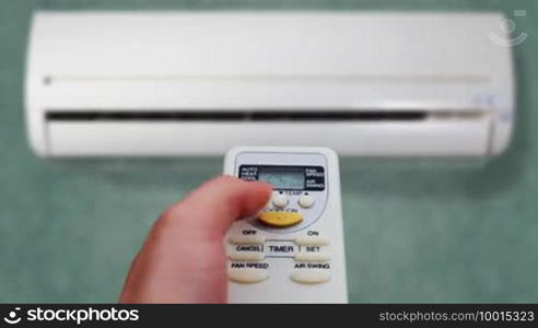 Air conditioner and remote control in hot summer weather