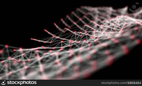 Animated abstract motion background with net structure