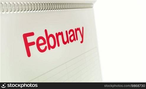 Animation of a calendar month panels flipping
