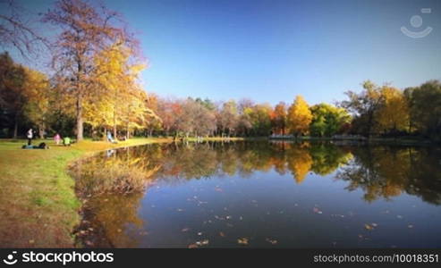 Autumn scenery, recreational area