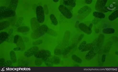 Bacteria motion background