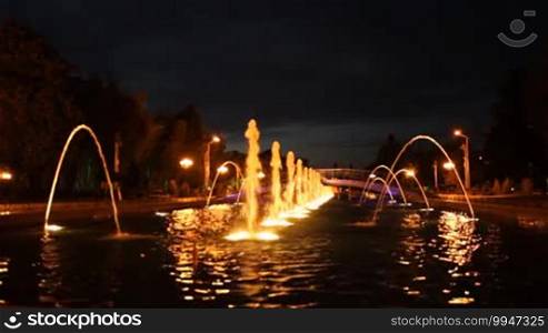 Batumi night fountain