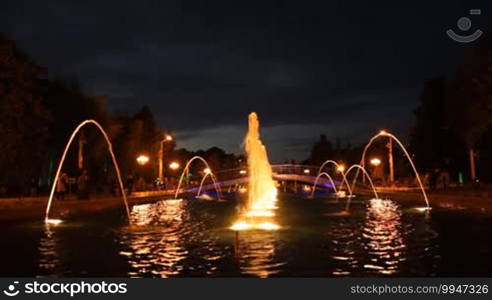 Batumi night fountain