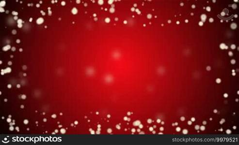 Beautiful red Christmas background with bubbles