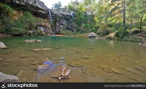 Beautiful small lake in Spain, Campdevanol