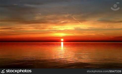 Beautiful sunrise over Lake Balaton in Hungary