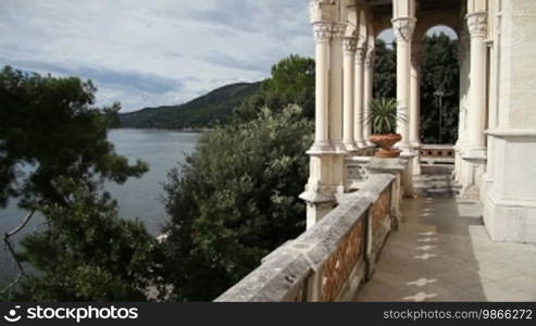 Blick vom Schloss Miramare, bei Triest