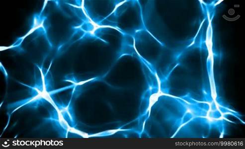 Blue energy flows motion background (seamless loop)