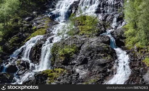 Bratlandsdalen Flesaafossen Waterfall, Norway