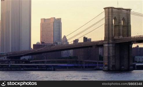 Brooklyn Bridge and Manhattan waterfront, New York City