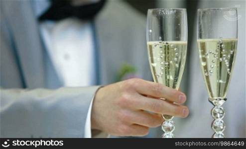 Champagne Glasses At Wedding Reception