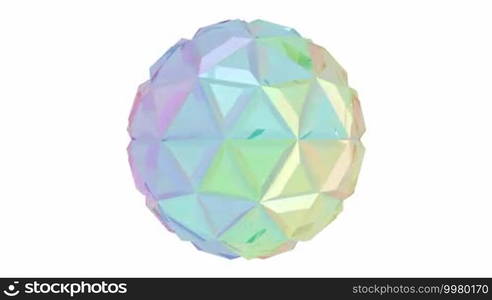 Colorful abstract sphere spin on white background