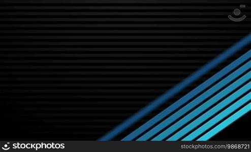 Computer generated abstract animations of blue bars entering and exiting over a black background. Four loop-ready styles, suitable for title plates.
