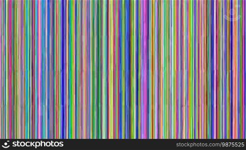 Computer generated multicolored flickering horizontal and vertical scan line