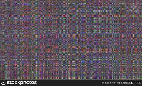 Computer generated multicolored horizontal and vertical flickering lines