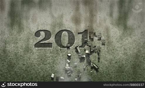 Das Jahr 2013 - Nummer auf Steinhintergrund