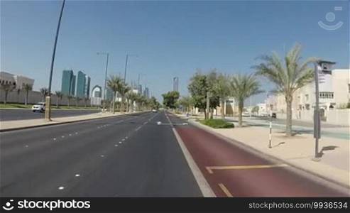 Driving on Highway, Abu Dhabi, UAE