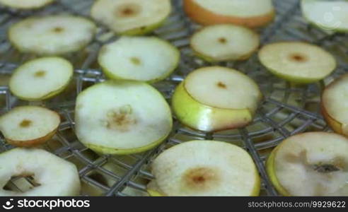 Drying pears on electric dehydrator