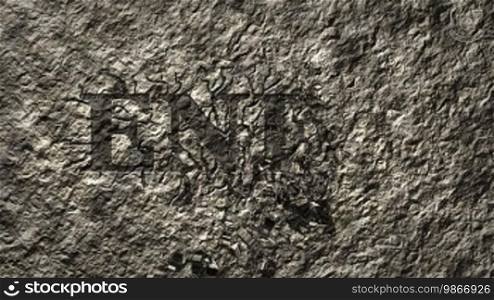 End tag on stone background