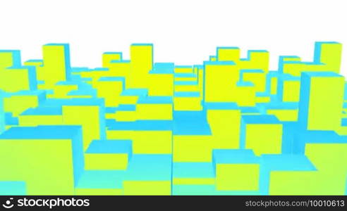 Equalizer with blue-green bars - loop with alpha