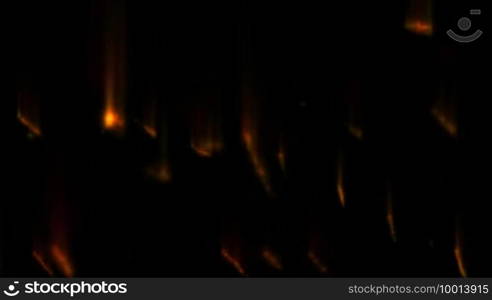 Fire trails over black background