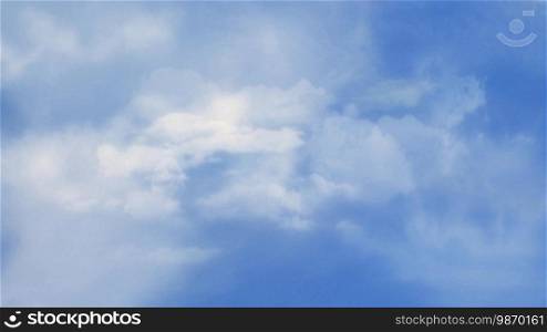 Flight through clouds background