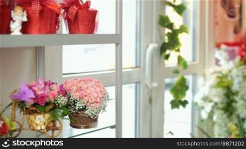 Florist Shop Interior - Flower Baskets And Arrangements