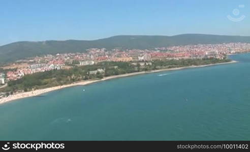 Flying over the coast