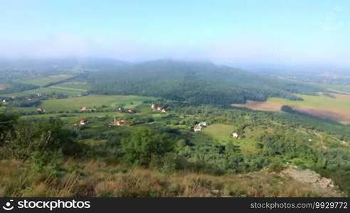 Hungarian summer landscape with volcanoes