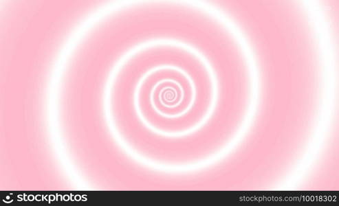 Hypnotic soft pink-white spiral background, loop