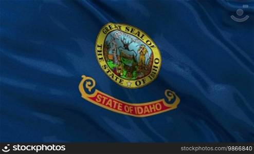 Idaho state flag endless loop