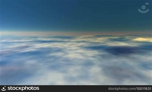 Journey over an earth atmosphere motion background (seamless loop)