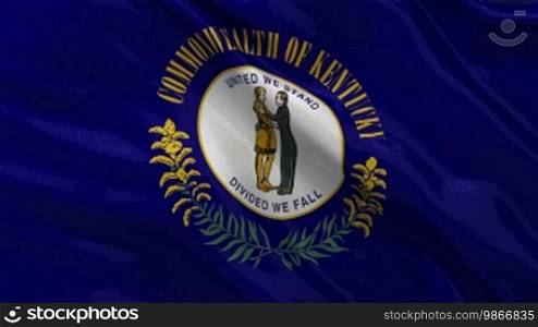 Kentucky state flag endless loop